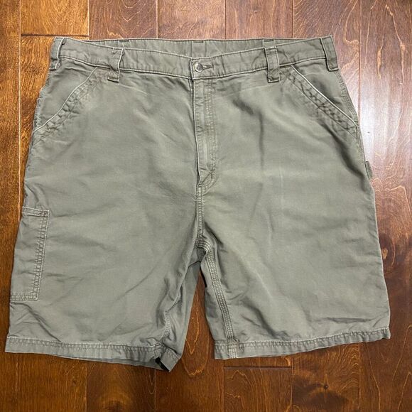 Carhartt Carpenter Khaki Tan Cotton Utility Shorts Cotton Men's Size 42 - Picture 2 of 7